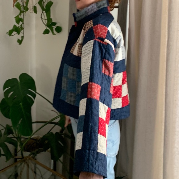 Handmade one-of-a-kind Patchwork Quilted Jacket - QUILT COAT - Picture 4 of 12